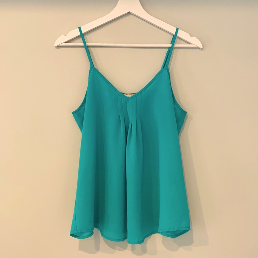 Turquoise flowy cami